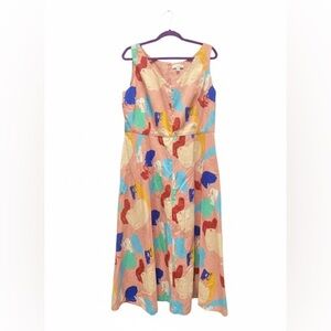 Colorful Abstract Print Women's Dress